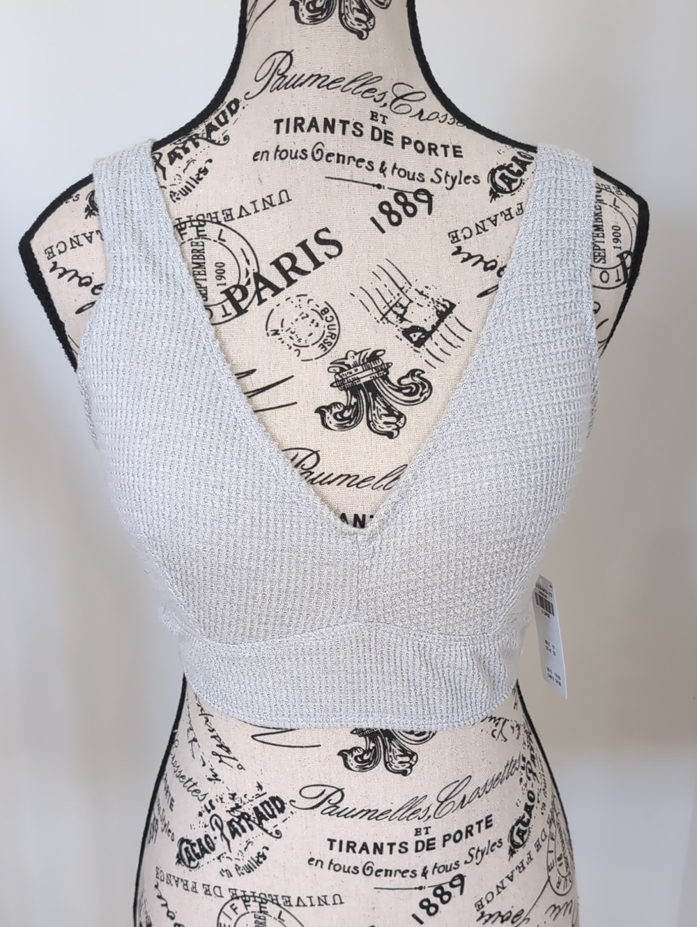 GILLY HICKS | Women's Super Soft Light Grey Back Crossover Bralette